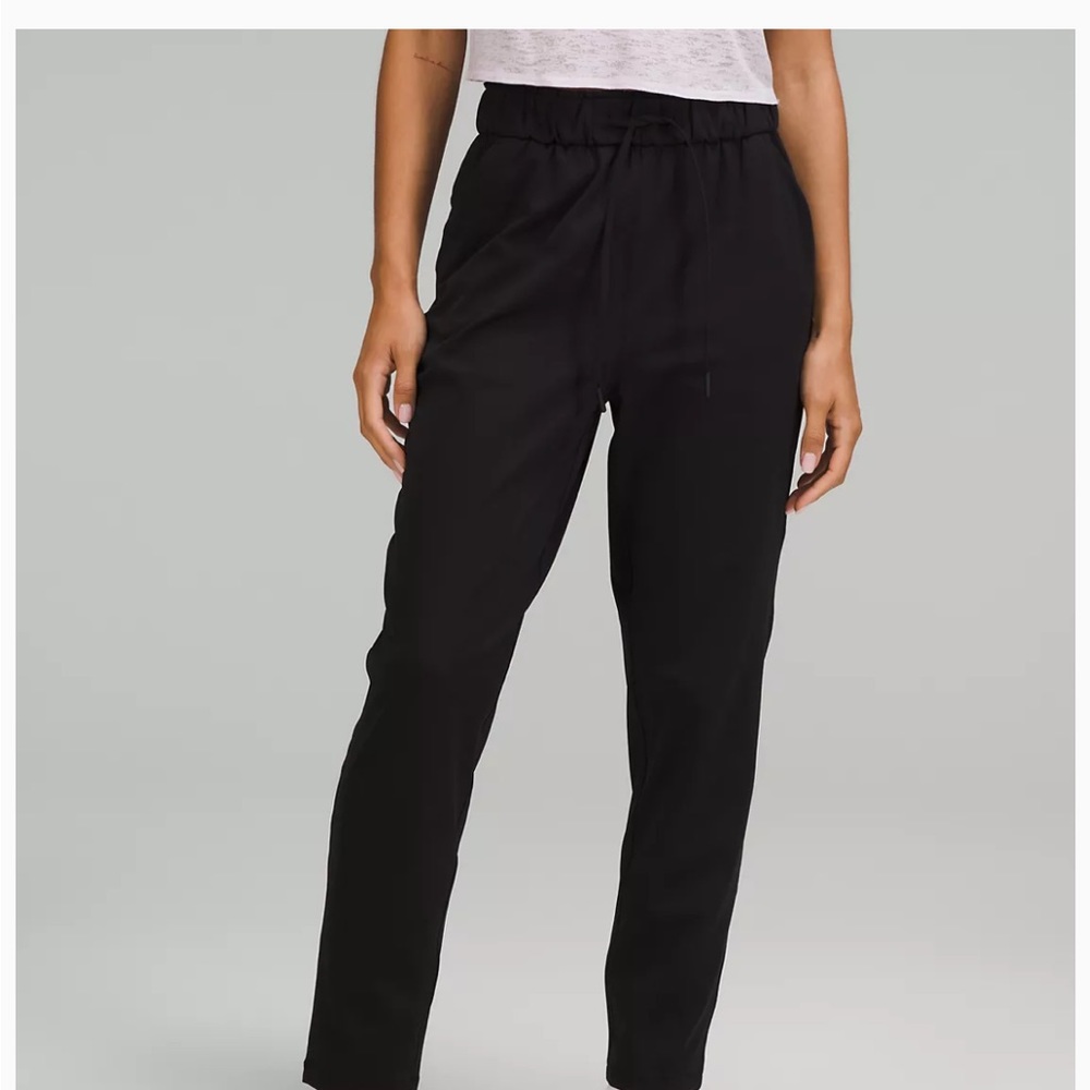Stretch High-Rise Pant 7/8 Length, black